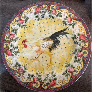 American Atelier At Home Petite Provence 5074 Porcelain Salad Plate Rooster